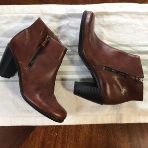 ECCO Brown/Mahogany Ankle Booties Size 41/ 10.5